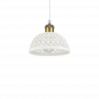 Светильник подвесной Ideal Lux Lugano SP1 макс.60Вт Е27 IP20 230В D19.5 Белый Керамика 206844