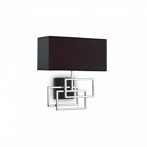 Светильник настенный Ideal Lux Luxury AP1 H39 макс.60Вт Е27 IP20 230В Хром/Черный Металл/ПВХ 201054