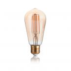 Лампа филаментная ideal lux Vintage Linear 6Вт 600Лм 1800К CRI80 Е27 230В Янтарь Не димм 201252