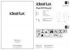 Светильник настенный Ideal Lux Paul AP2 Round макс.2x40Вт IP20 G9 230В Белый мат. Стекло 060620