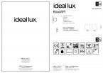 Светильник настенный ideal lux Kool AP1 макс.1x15Вт IP20 G9 230В Серый Цемент Без лампы 141268