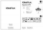 Люстра Ideal Lux Napoleon SP8 D67см макс.8x40Вт Е14 IP20 230В Хром Стекло/Хрусталь Без ламп 167244
