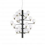 Светильник подвесной ideal lux Copernico SP20 макс.20х40Вт G9 230В Черный/Белый/Латунь Стекло 197333