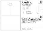 Светильник садово-парковый ideal lux Tesla PT4 H80 макс4х15Вт IP44 G9 230В Белый Алюм БезЛамп 153179