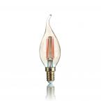 Лампа филаментная Ideal Lux Candela Свеча СА35 4Вт 400Лм 2200К CRI80 Е14 230В Янтарь Не димм 151663