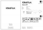 Светильник уличный настенный Ideal Lux XENO AP1 макс.1x28Вт IP44 GU10 230В H11 Алюм./Белый 129488