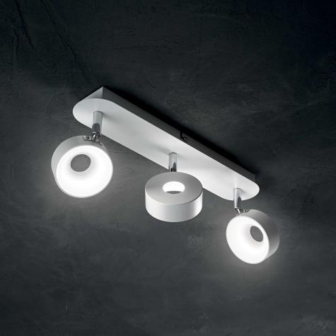 Светильник настенный ideal lux Oby AP2 12Вт 1400Лм 3000К LED IP20 230В Белый/Хром металл 196695