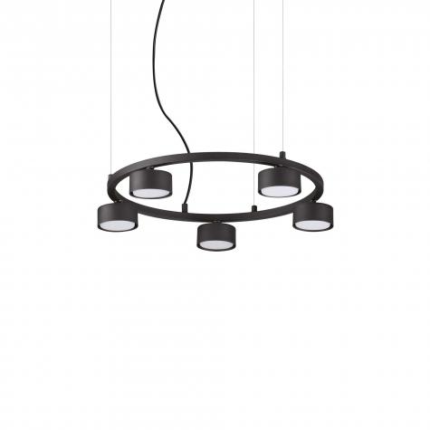 Светильник подвесной Ideal Lux Minor round SP5 D50см макс.5x15Вт GX53 IP20 230В Металл Черный 235516