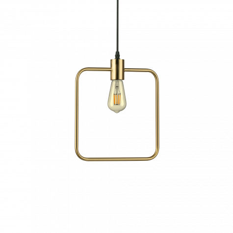 Светильник подвесной Ideal Lux Abc SP1 Квадратный макс.60Вт Е27 IP20 230В Античная латунь 207858