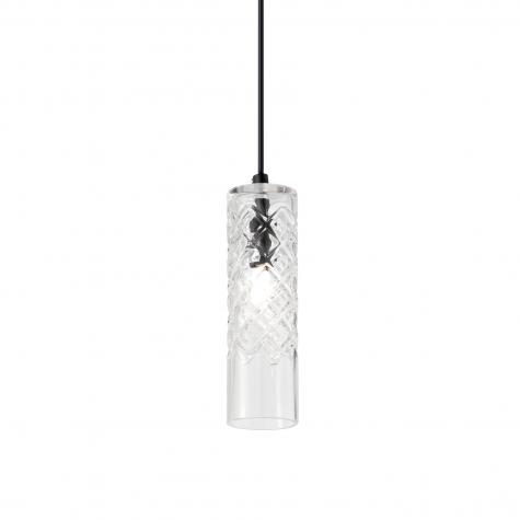 Светильник подвесной Ideal Lux Cognac SP1 макс.15Вт G9 Черный/Прозрачный Стекло Без ламп H20 167107