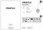 Светильник подвесной ideal lux Konse SP6 D60 макс.6x60Вт Е27 IP20 230В Золото Металл Без ламп 156026