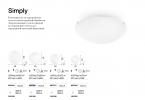Светильник потолочный Ideal Lux SIMPLY PL2 D30мм макс.2x60Вт 230В Е27 IP20 Опал Стекло 007977