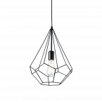 Светильник подвесной Ideal Lux Ampolla-3 SP1 D300мм макс.60Вт Е27 IP20 230В Черный матовый 148175 