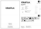Светильник напольный ideal lux Eva PT1 Н1805 макс.1x60Вт e27 230В Черный Металл/Мрамор Выкл. 295213