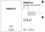 Профиль линейный ideal lux Slot Angolo Tondo D16xD16 Белый Алюминий/Пластик 1000мм 126548.