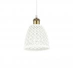 Светильник подвесной Ideal Lux Lugano SP1 D16см макс.60Вт Е27 230В Белый Керамика Без ламп 206820