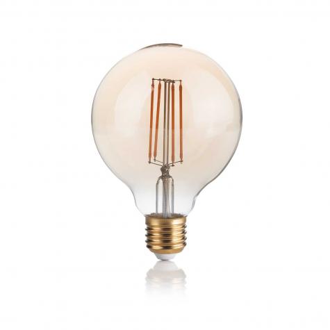Лампа филаментная ideal lux Globo Vintage Pearl G115 4Вт 360Лм 1800К CRI80 Е27 230В Янтарь 201290