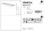 Светильник потолочный ideal lux Martinez PL8 макс.8x40Вт IP20 E14 230В Хром Хрусталь Без ламп 166285
