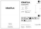 Светильник напольный Ideal Lux Colonna PT4 H1810 4x9Вт 4x910Лм 3000К GX53 LED 230В Черный Вык 177205