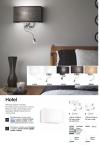 Светильник настенный Ideal lux Hotel AP2 макс.60Вт+1Вт Е27/LED Канва/Хром Ткань/Металл Выкл. 103204