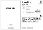 Люстра подвесная Ideal Lux Corte SP8 D80 макс.8x40Вт Е14 IP20 230В Металл Ржавый ант Без ламп 057194