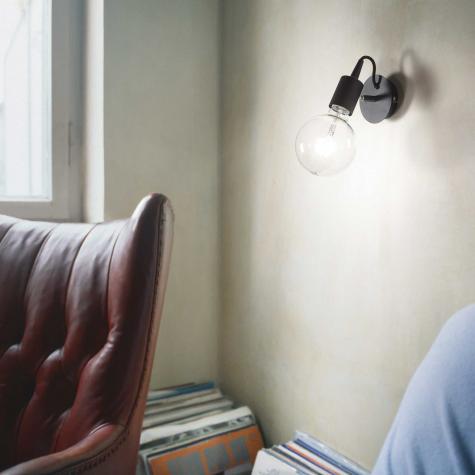 Светильник настенный Ideal Lux Edison AP1 H27 макс.60Вт Е27 230В IP20 Белый мат. Без ламп 138374