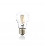 Лампа филаментная Ideal Lux Goccia А60 Груша 8Вт 780Лм 3000К CRI90 Е27 230В Белый Не димм 289250