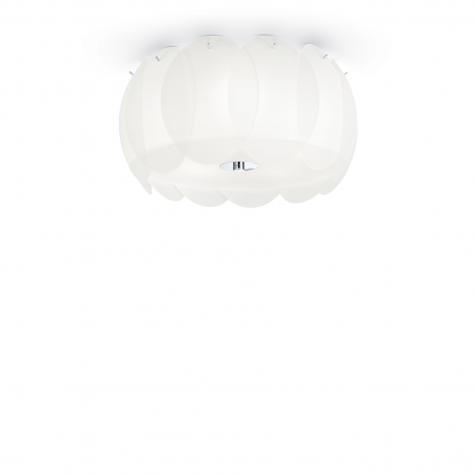 Светильник потолочный Ideal Lux Ovalino PL5 макс.5х60Вт  E27 230В Белый Стекло/Металл БезЛамп 093963