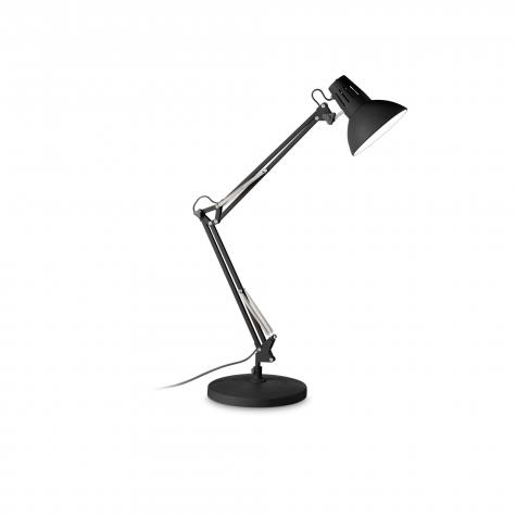 Лампа настольная Ideal Lux Wally TL1 H580 макс.42Вт Е27 IP20 230В Черная Металл Выкл Без ламп 265278