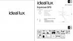 Светильник подвесной ideal lux Equinoxe SP8 макс8x2Вт IP20 G4 230В Латунный/Прозрачный Стекло 275215