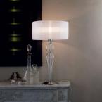 Настольная лампа Ideal Lux Duchessa TL1 макс.60Вт Е27 230В Хром/Белый Металл/Органза Выкл. 044491