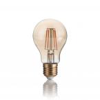 Лампа филаментная Ideal Lux Vintage Goccia A60 Груша 4Вт 370Лм 2200К Е27 230В Янтарь Не димм 151687