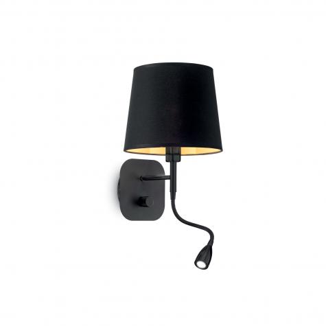 Настенный светильник Ideal Lux Nordik AP2 макс.40Вт/Е14+LED 1Вт/45лм 230В Черный/Золотой Выкл 158242