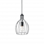 Светильник подвесной Ideal Lux Ampolla-2 SP1 D205мм макс.60Вт Е27 IP20 230В Черный Без ламп 148151