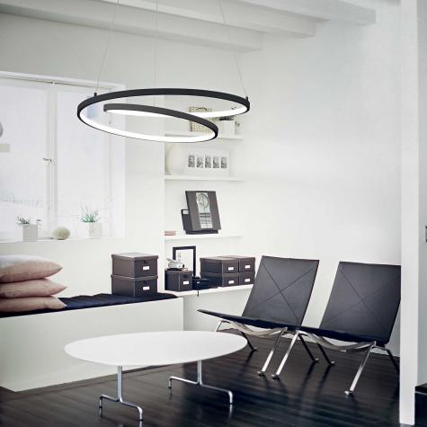 Светильник подвесной Ideal Lux Oz SP Оn-Оff D80см 55Вт 6100Лм 3000К IP20 LED 230В Белый/Опал 253664