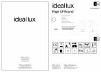 Светильник настенный ideal lux Page AP Round 3Вт 145Лм 3000К IP20 LED 230В Белый Металл Выкл 142586