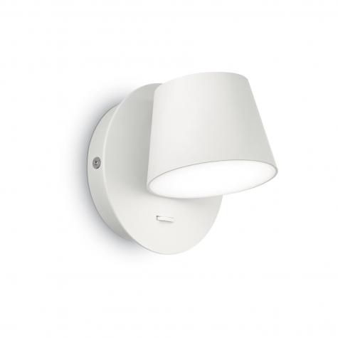 Светильник настенный Ideal Lux Gim AP1 H12 LED 6Вт 530Лм 2700К IP20 230В Белый Металл Выкл. 167152