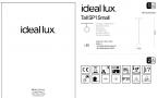 Светильник подвесной ideal lux Tall SP1 Small 4.5Вт 510Лм 3000К LED 230В Белый МеталлДиффузор 196794
