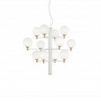 Светильник подвесной ideal lux Copernico SP12 макс.12х40Вт G9 230В Черный/Белый/Латунь Стекло 197319