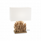 Светильник настольный ideal lux Snell TL1 Big макс.60Вт e27 230В Дерево/Белый Ткань Без лампы 201399