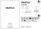 Люстра подвесная Ideal Lux Corte SP5 D64 макс.5x40Вт Е14 IP20 230В Металл Белый ант. Без ламп 005881