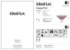 Светильник потолочный Ideal Lux Caesar PL6 3Вт 370Лм 3000К IP20 LED G9 230В Золото Хрусталь 114682