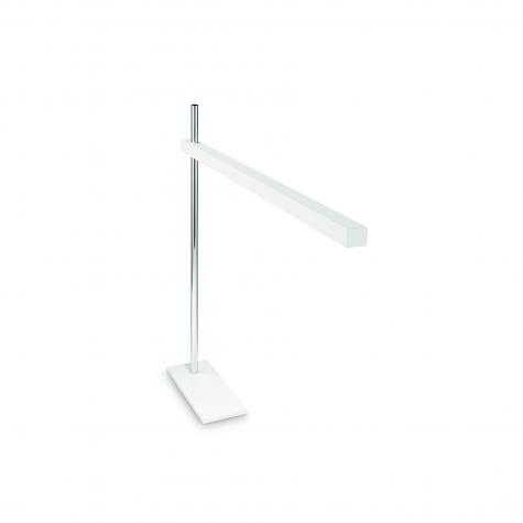 Лампа настольная Ideal Lux Gru TL H620мм 6.3Вт 400Лм 3000К LED Белый/Хром Металл Выкл. 147642
