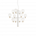 Светильник подвесной ideal lux Copernico SP12 макс.12х40Вт IP20 G9 230В Белый/Латунь Стекло 197302
