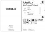 Светильник садово-парковый ideal lux Edo Outdoor PT1 Round макс.1x15Вт IP44 GX53 230В Белый 135755