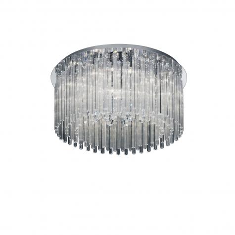 Светильник потолочный Ideal Lux Elegant PL12 12x28Вт 4800лм 2700К G9 Хром Стекло/Хрусталь 019468