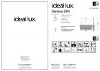 Светильник подвесной Ideal Lux Martinez SP8 L103см макс.8x40Вт Е14 230В IP20 Хром Хрусталь 166360