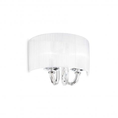 Светильник настенный Ideal Lux Swan AP2 макс.2х40Вт Е14 230В Белый Органза/Хрусталь Без ламп 035864